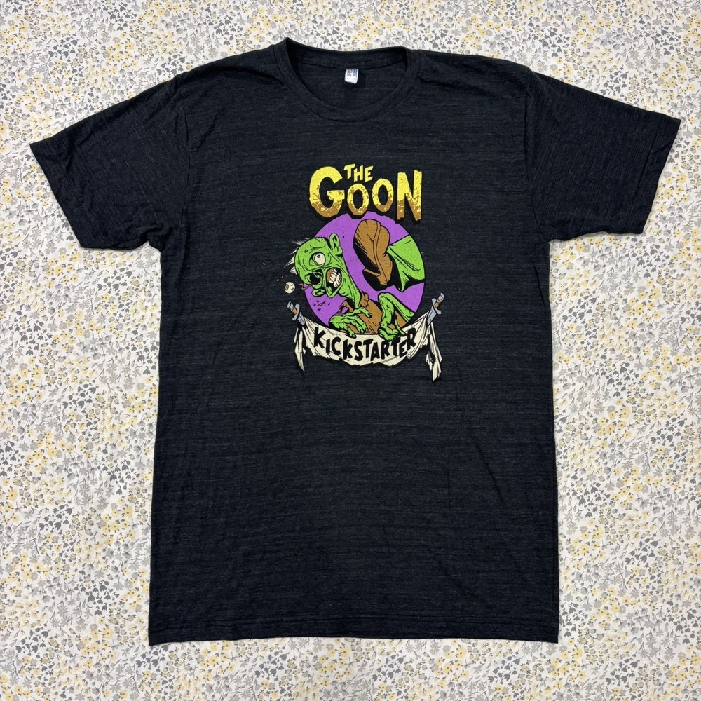 "The Goon" Kickstarter T-Shirt Men's Size Large Dark Gray/Black Made In USA